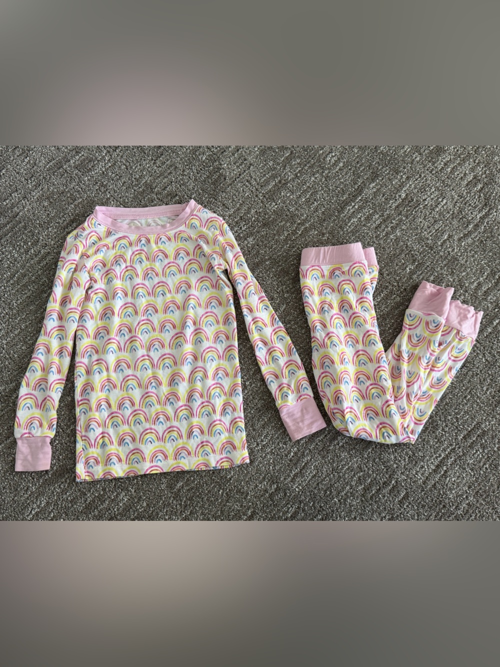 Little Sleepies Pastel Rainbows 2-Piece Pajama Set 2T